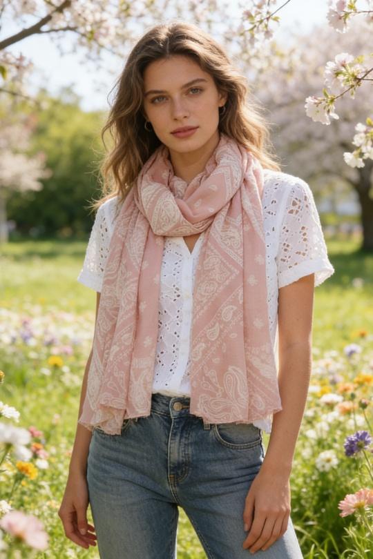 Foulards Accessoires Bleu M&P ACCESSOIRES C283 Efashion Paris