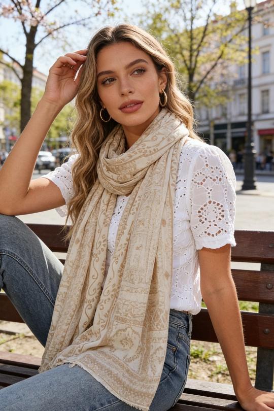 Foulards Accessoires Bleu M&P ACCESSOIRES C276 Efashion Paris