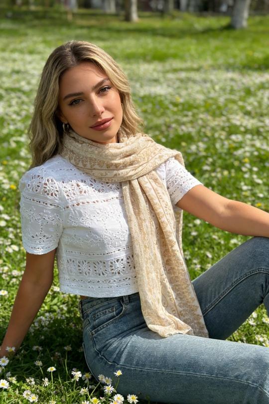 Foulards Accessoires Bleu M&P ACCESSOIRES C276 Efashion Paris