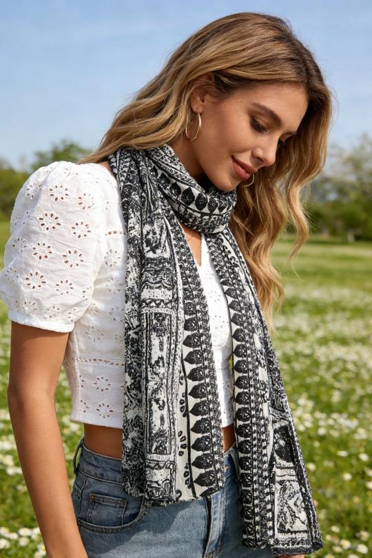 Foulards Accessoires Bleu M&P ACCESSOIRES C276 Efashion Paris