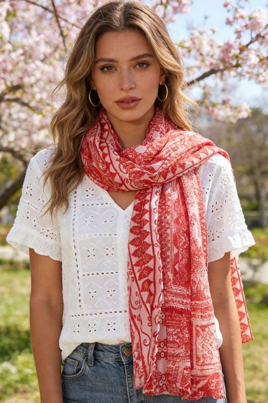 Foulards Accessoires Bleu M&P ACCESSOIRES C276 Efashion Paris