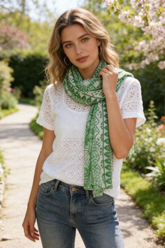 Foulards Accessoires Bleu M&P ACCESSOIRES C276 Efashion Paris