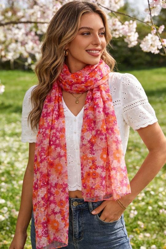 Foulards Accessoires FUCHSIA M&P ACCESSOIRES C282 Efashion Paris