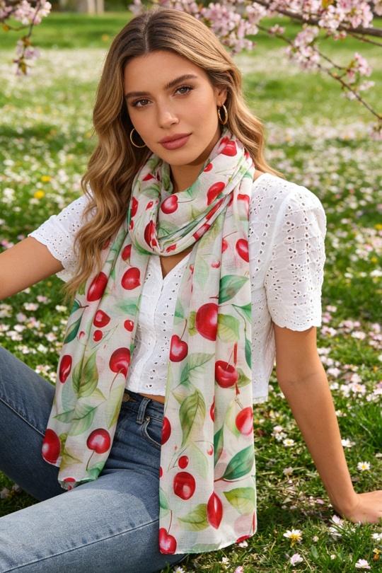 Foulards Accessoires Rouge M&P ACCESSOIRES C288 Efashion Paris