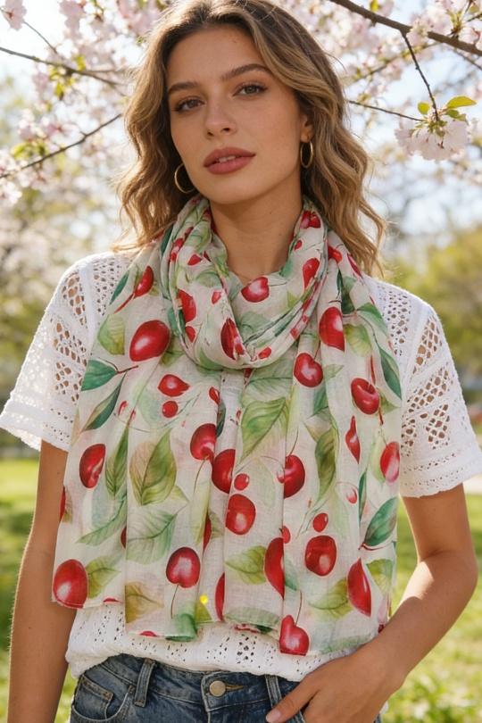 Foulards Accessoires Rouge M&P ACCESSOIRES C288 Efashion Paris