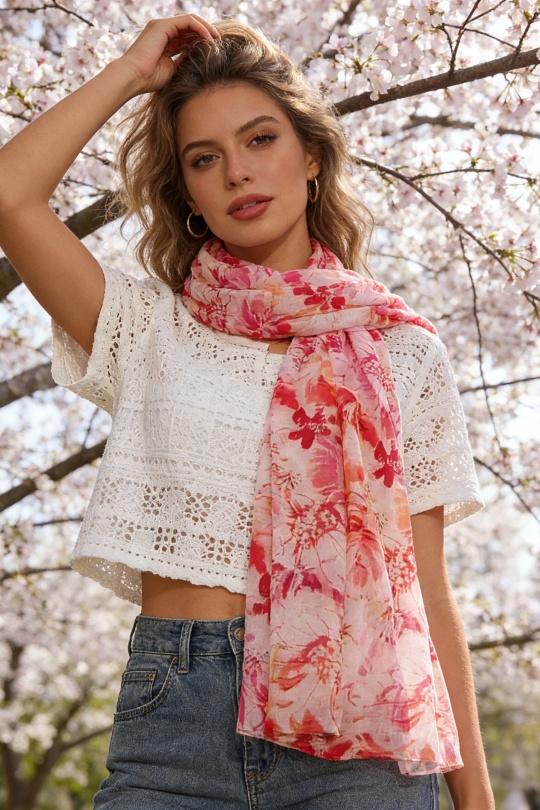 Foulards Accessoires Orange M&P ACCESSOIRES C289 Efashion Paris