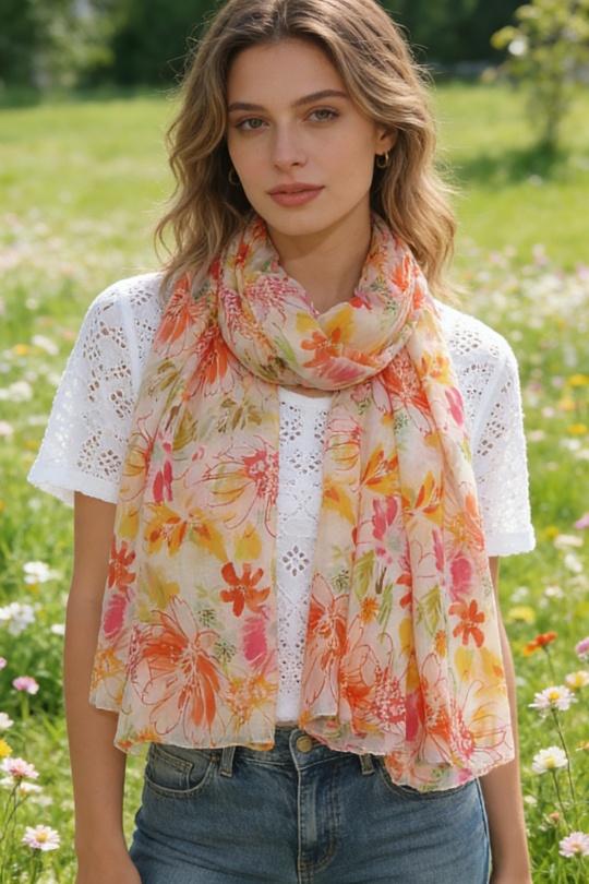 Foulards Accessoires Orange M&P ACCESSOIRES C289 Efashion Paris