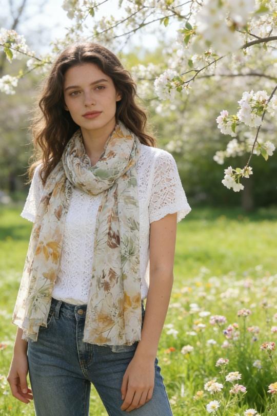 Foulards Accessoires Orange M&P ACCESSOIRES C289 Efashion Paris