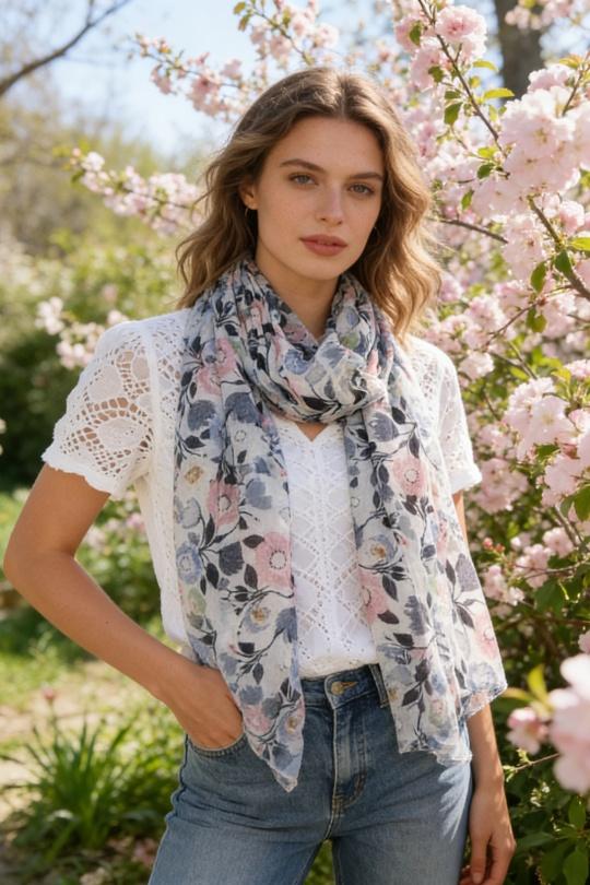 Foulards Accessoires FUCHSIA M&P ACCESSOIRES C298 Efashion Paris