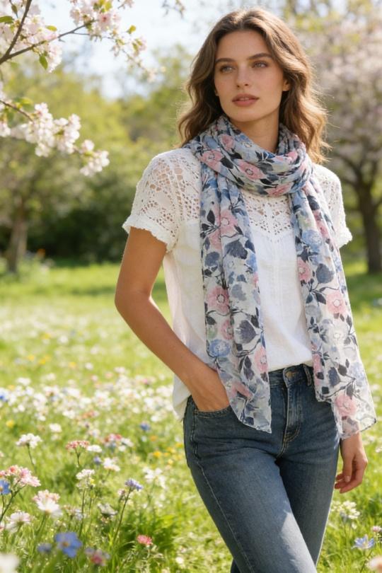 Foulards Accessoires FUCHSIA M&P ACCESSOIRES C298 Efashion Paris