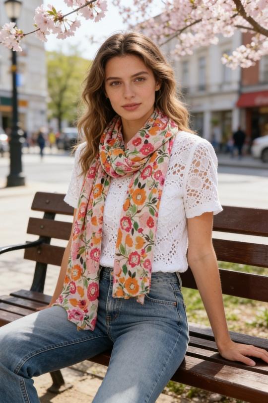 Foulards Accessoires FUCHSIA M&P ACCESSOIRES C298 Efashion Paris