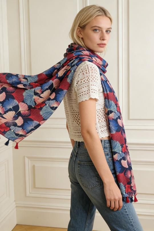 Foulards Accessoires Marine M&P ACCESSOIRES A33 Efashion Paris