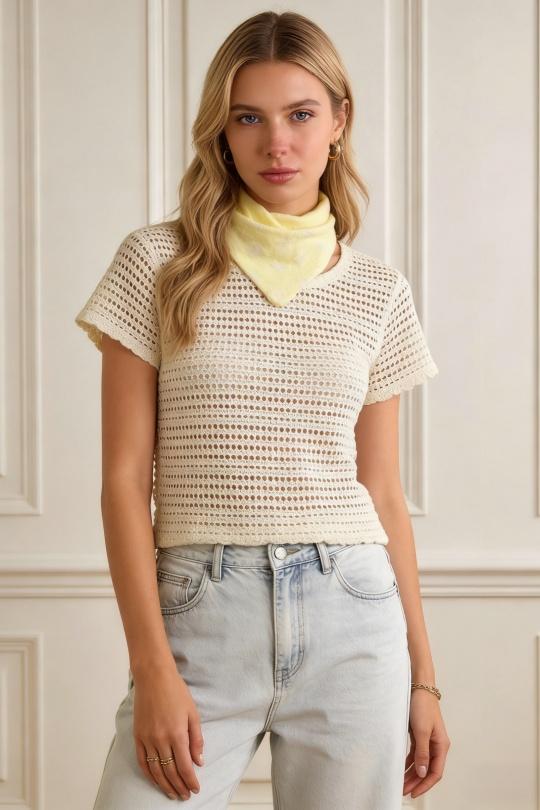 Écharpes Accessoires Beige M&P ACCESSOIRES ZY1209 Efashion Paris