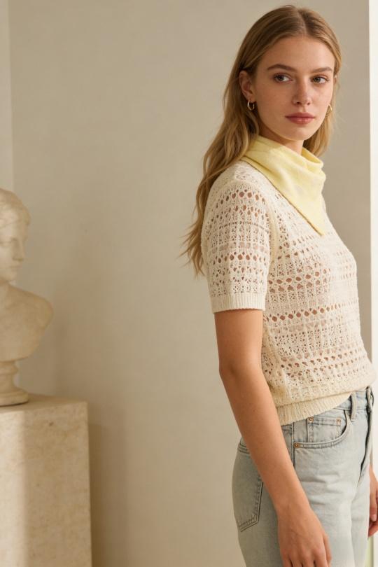 Écharpes Accessoires Beige M&P ACCESSOIRES ZY1209 Efashion Paris