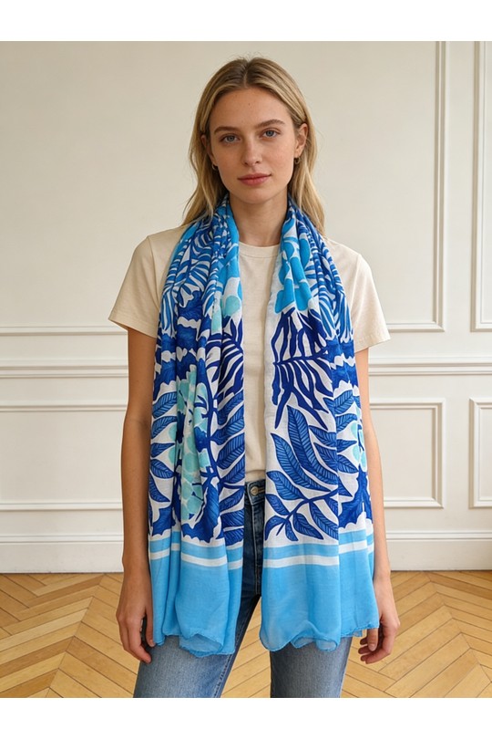 Foulards Accessoires Bleu M&P ACCESSOIRES MLP01 Efashion Paris