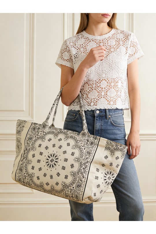 Cabas Maroquinerie Blanc M&P ACCESSOIRES PL2129 Efashion Paris