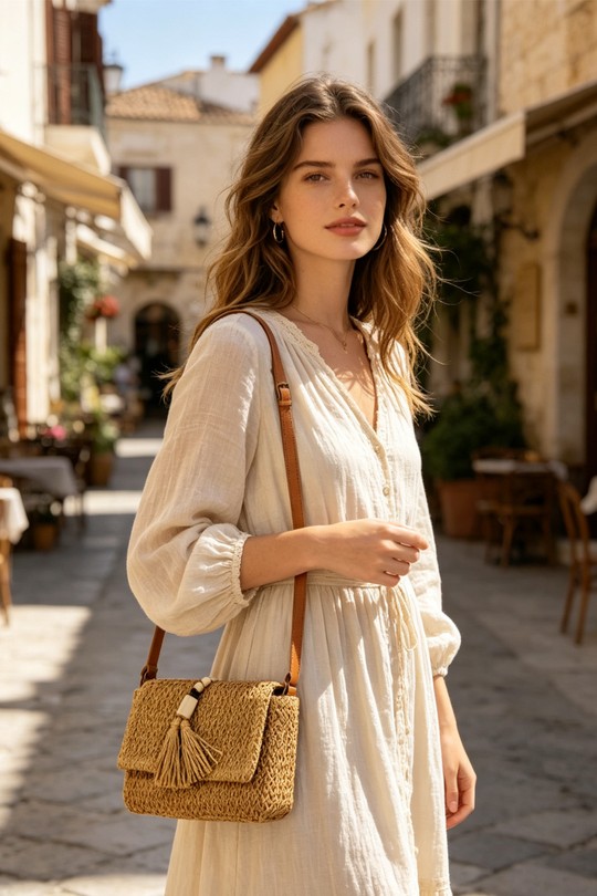 Sacs à bandoulière Maroquinerie Camel M&P ACCESSOIRES CB261424 Efashion Paris