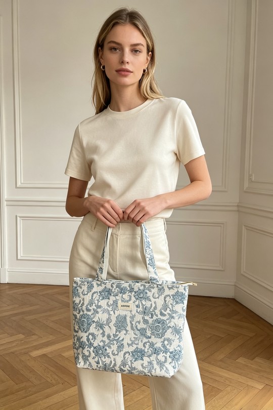 Cabas Maroquinerie Rose M&P ACCESSOIRES PL2424 Efashion Paris