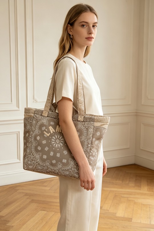Cabas Maroquinerie Bleu M&P ACCESSOIRES PL1639 Efashion Paris
