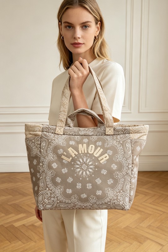 Cabas Maroquinerie Bleu M&P ACCESSOIRES PL1639 Efashion Paris