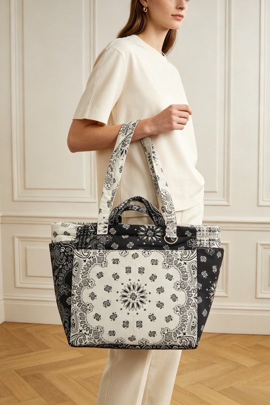 Cabas Maroquinerie Bleu M&P ACCESSOIRES PL1639 Efashion Paris