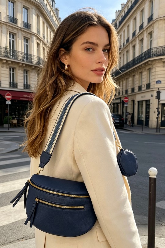 Sacs bananes Maroquinerie Ecru M&P ACCESSOIRES TZ2418 Efashion Paris