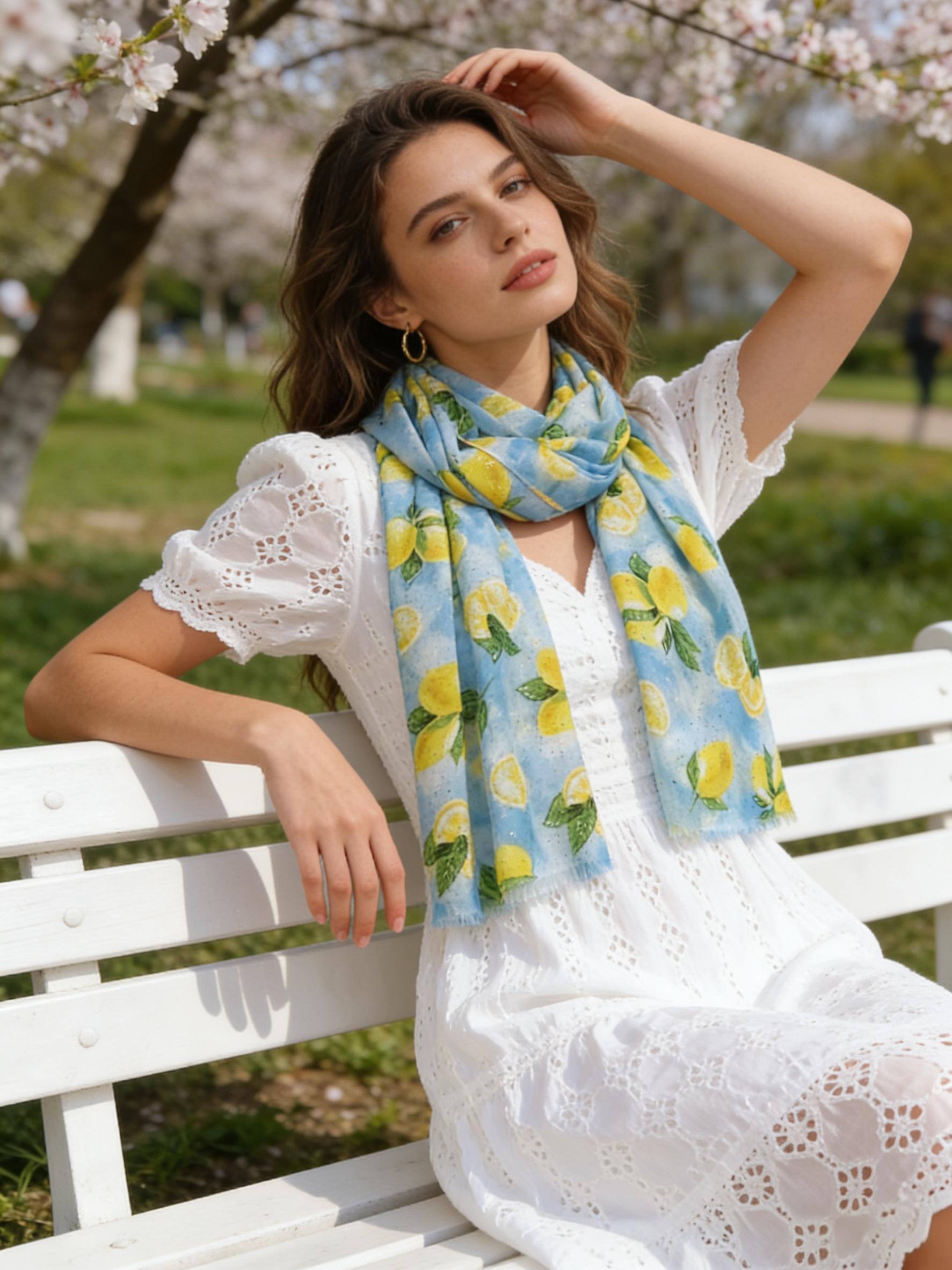 Foulards Accessoires Jaune M&P ACCESSOIRES C271 #c Efashion Paris