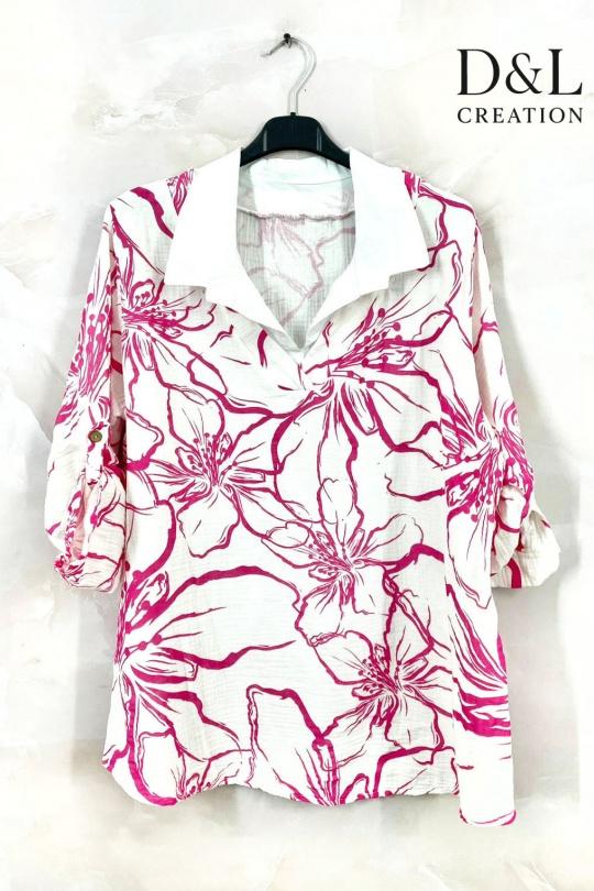 Chemises & blouses Femme FUCHSIA D&L CREATION NS9677 Efashion Paris