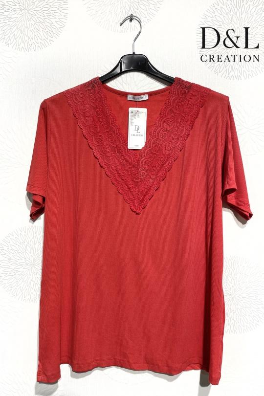 T-shirts Femme Bleu roi D&L CREATION BSQ6285 Efashion Paris