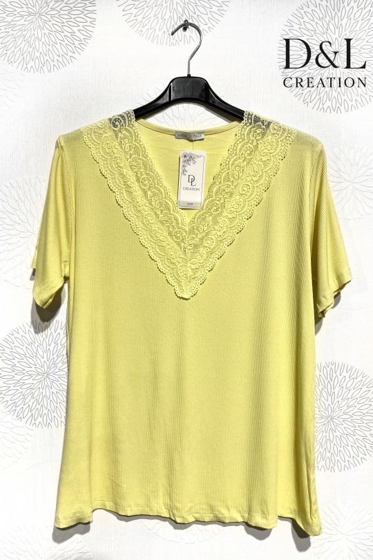 T-shirts Femme Bleu roi D&L CREATION BSQ6285 Efashion Paris