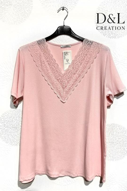 T-shirts Femme Bleu roi D&L CREATION BSQ6285 Efashion Paris