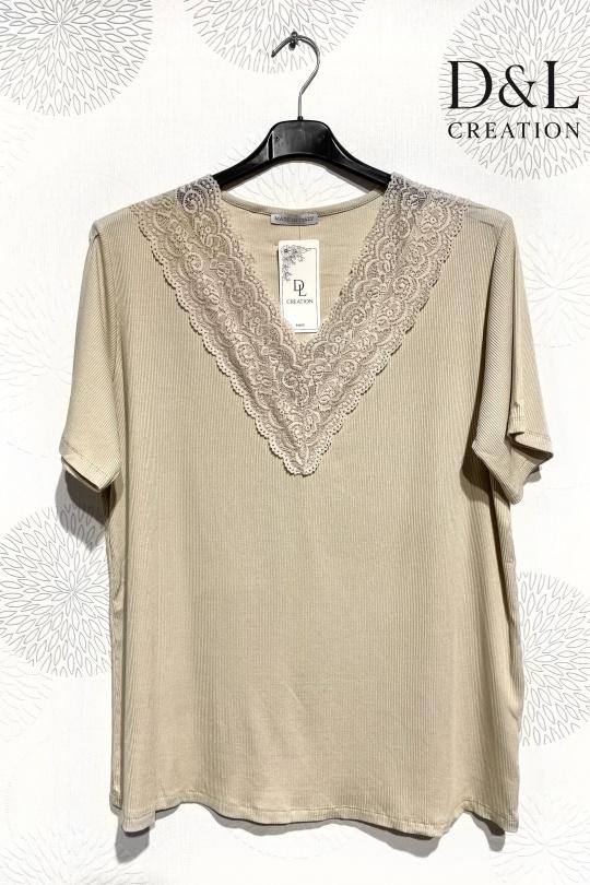 T-shirts Femme Bleu roi D&L CREATION BSQ6285 Efashion Paris