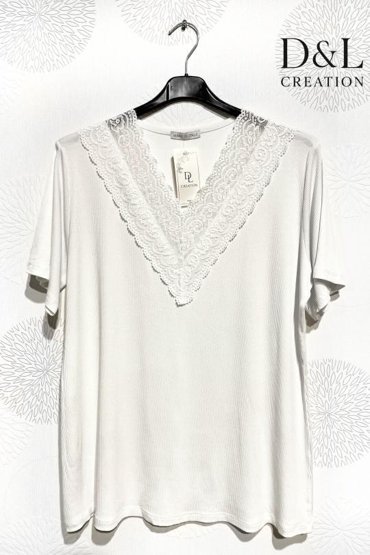 T-shirts Femme Bleu roi D&L CREATION BSQ6285 Efashion Paris