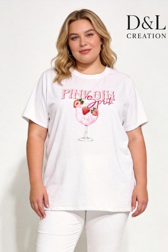 T-shirts Femme Rose D&L CREATION JYL2203 Efashion Paris