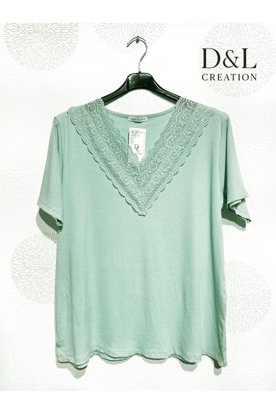 T-shirts Femme Bleu roi D&L CREATION BSQ6285 Efashion Paris