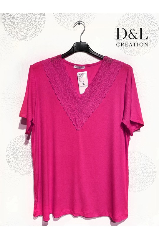 T-shirts Femme Bleu roi D&L CREATION BSQ6285 Efashion Paris