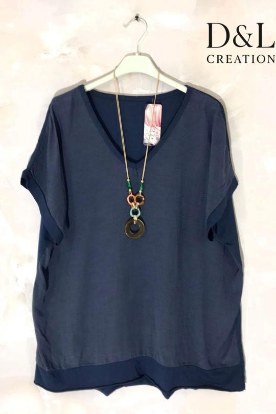 Tuniques Femme Marine D&L CREATION JX24022 Efashion Paris