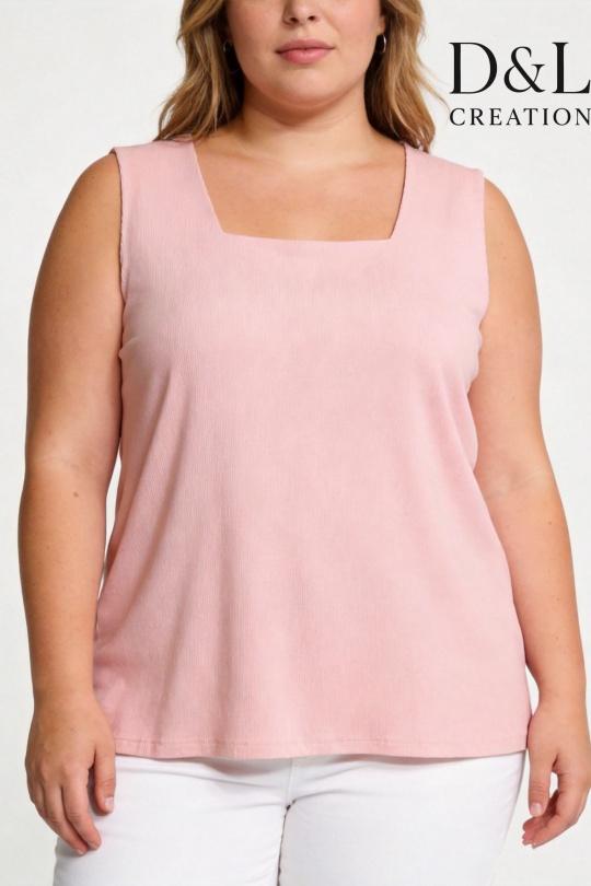 Débardeurs Femme Rose D&L CREATION BSQ6318 Efashion Paris