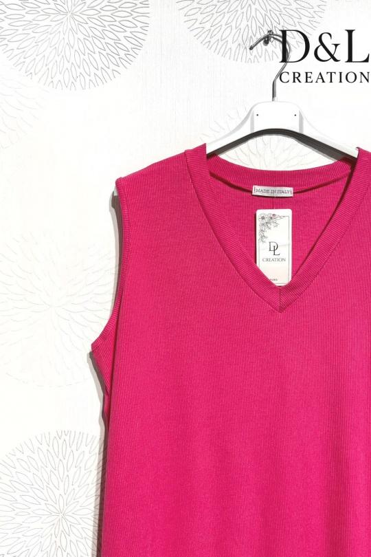 Vests Women FUCHSIA D&L CREATION BSQ6308 Efashion Paris