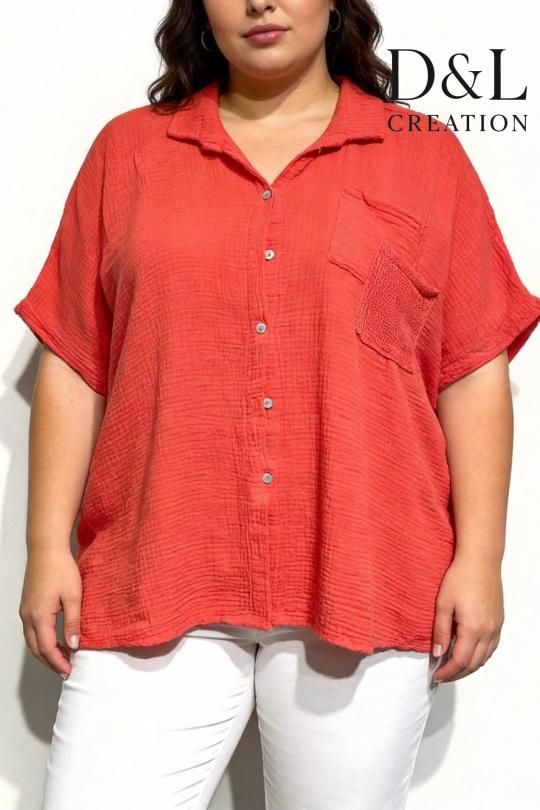 Chemises & blouses Femme Chocolat D&L CREATION RX9972 Efashion Paris