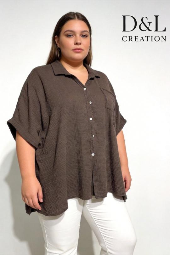 Chemises & blouses Femme Chocolat D&L CREATION RX9972 Efashion Paris