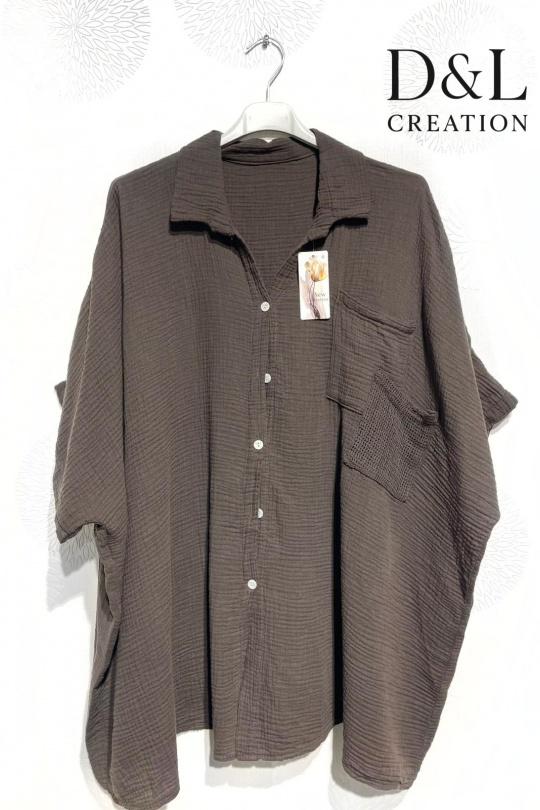 Chemises & blouses Femme Chocolat D&L CREATION RX9972 Efashion Paris