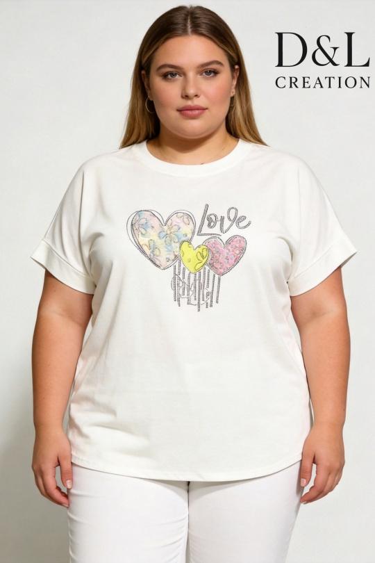 T-shirts Femme Bleu ciel D&L CREATION CSJ2812 Efashion Paris