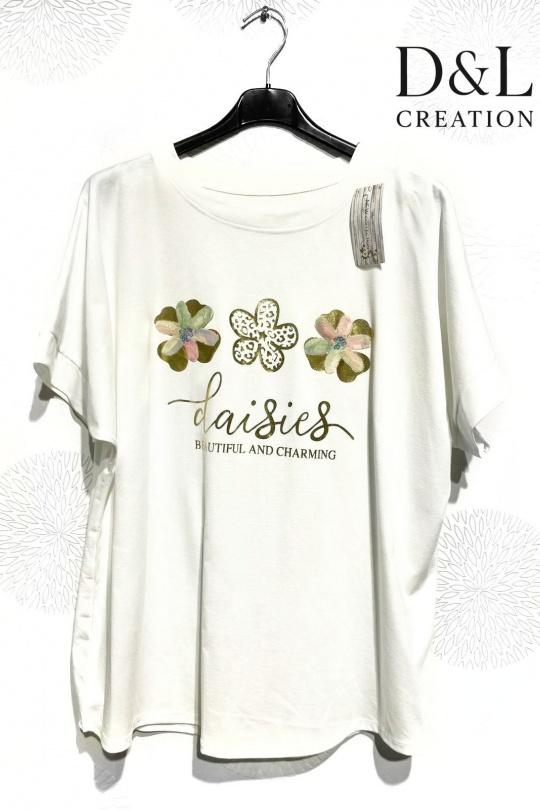 T-shirts Femme Bleu ciel D&L CREATION CSJ2812 Efashion Paris