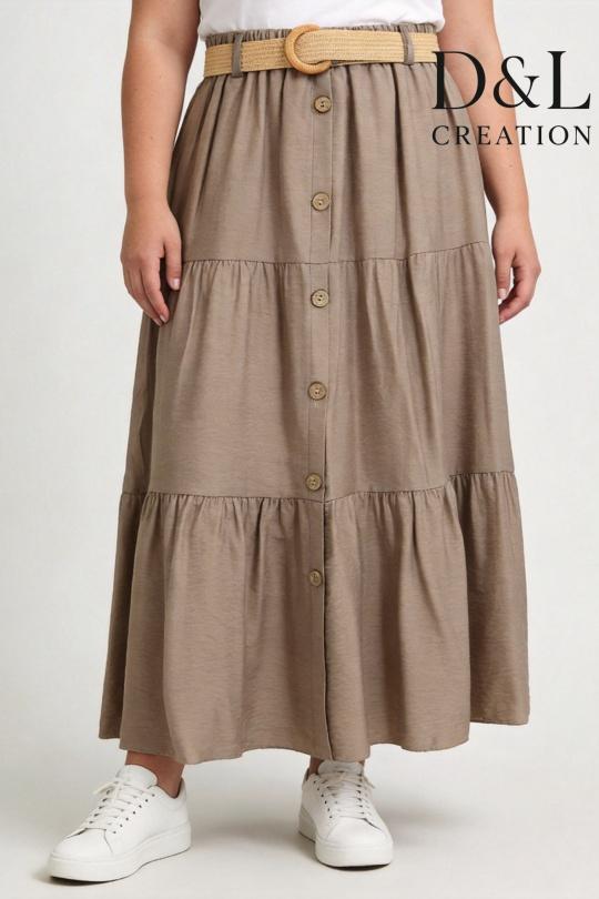 Jupes Femme Kaki D&L CREATION SH25150 Efashion Paris