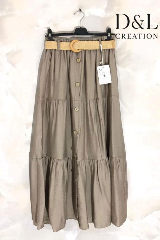 Jupes Femme Kaki D&L CREATION SH25150 Efashion Paris