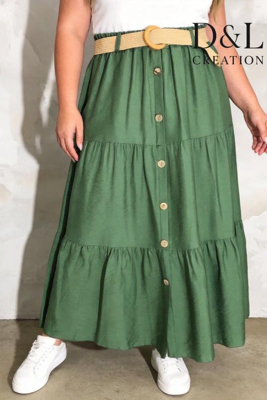 Jupes Femme Kaki D&L CREATION SH25150 Efashion Paris