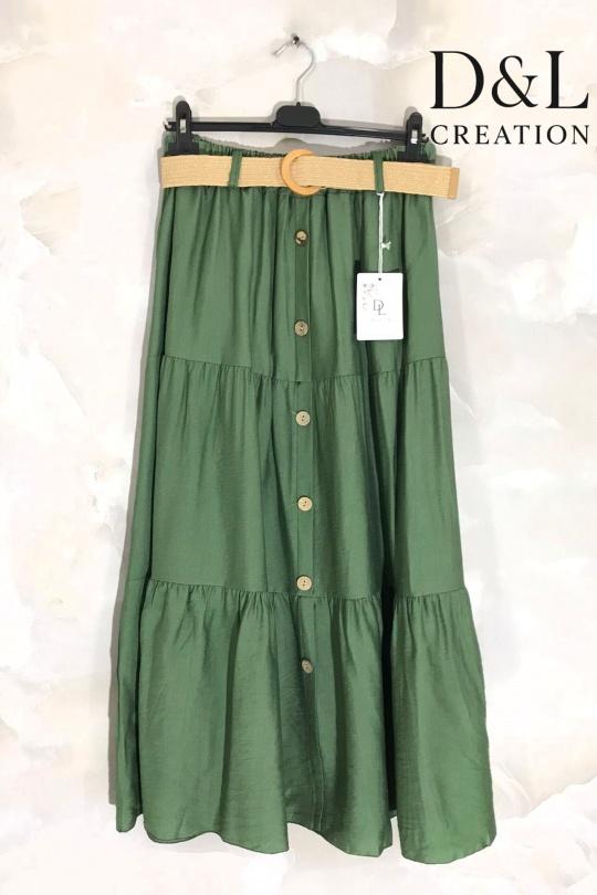 Jupes Femme Kaki D&L CREATION SH25150 Efashion Paris