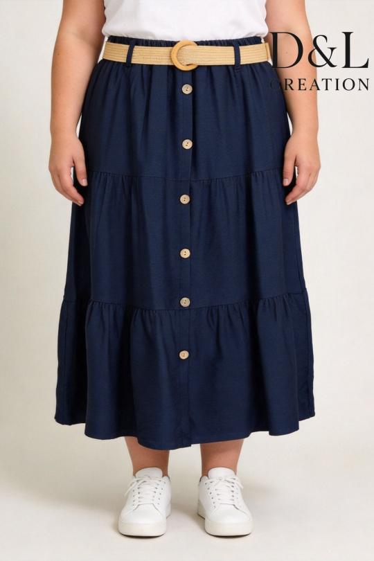 Jupes Femme Kaki D&L CREATION SH25150 Efashion Paris