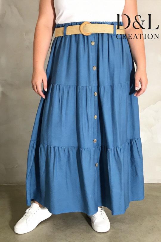 Jupes Femme Kaki D&L CREATION SH25150 Efashion Paris